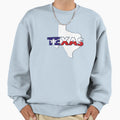 Texas Colored State Letters Sweatshirt - Unique Graphic for Adults - T-Shirt, Sweatshirt, Hoodie