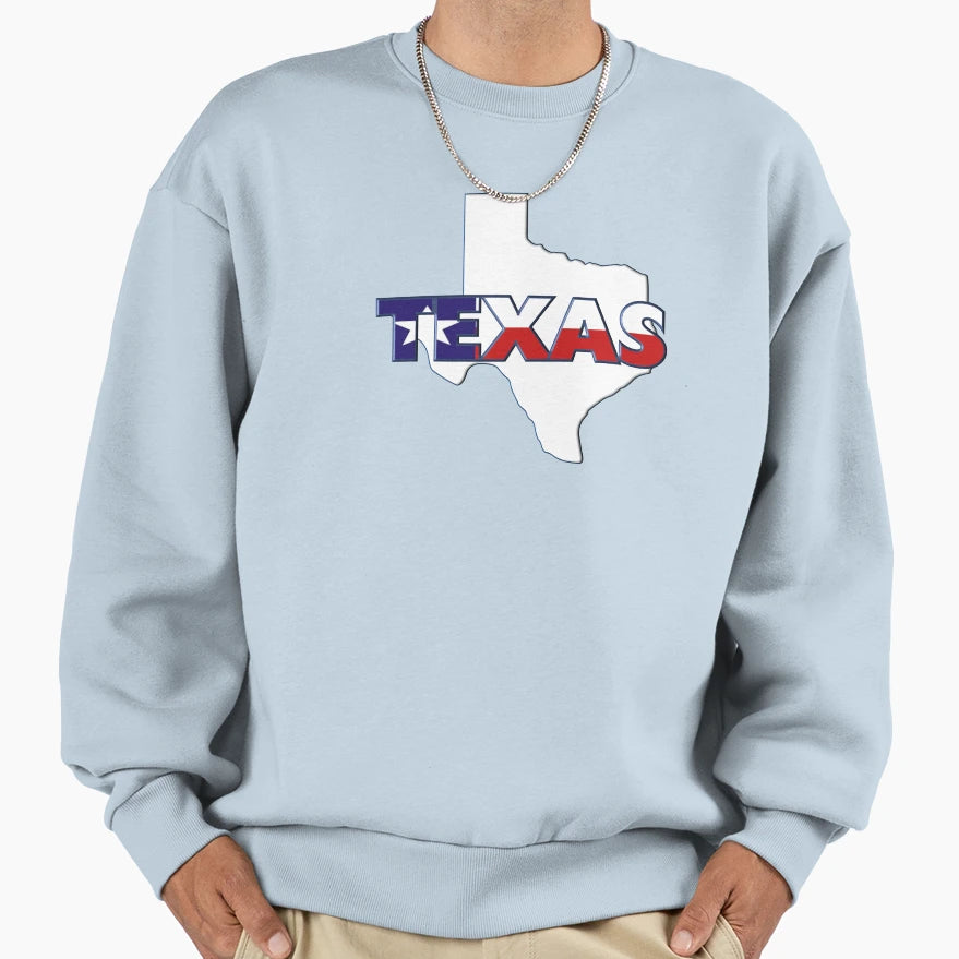 Texas Colored State Letters Sweatshirt - Unique Graphic for Adults - T-Shirt, Sweatshirt, Hoodie