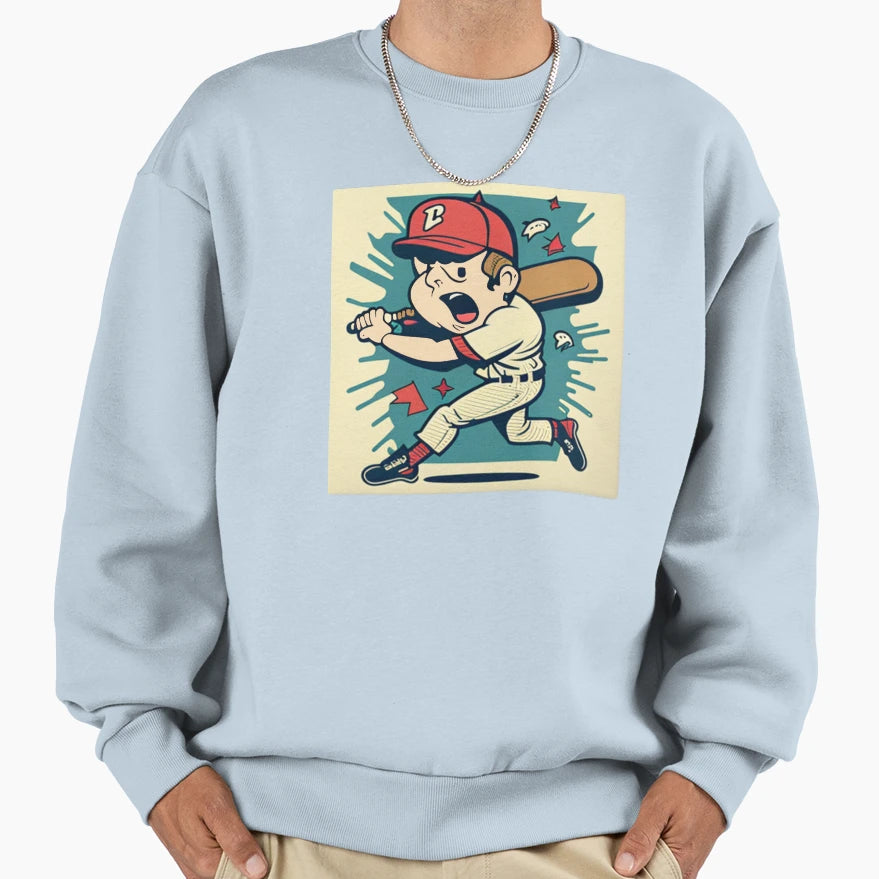 Baseball Player Sweatshirt - Unique Graphic Unisex - T-Shirt, Sweatshirt, Hoodie