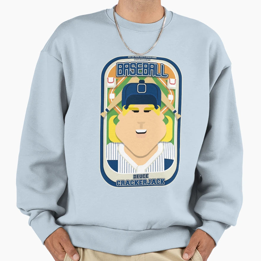 Baseball Blue Pinstripes Deuce Sweatshirt - Custom Art Print for Adults - T-Shirt, Sweatshirt, Hoodie