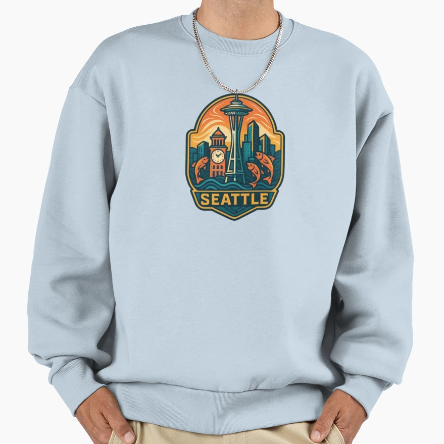 Seattle Travel Tourism Guide Space Sweatshirt - Streetwear Style Men Women - T-Shirt, Sweatshirt, Hoodie