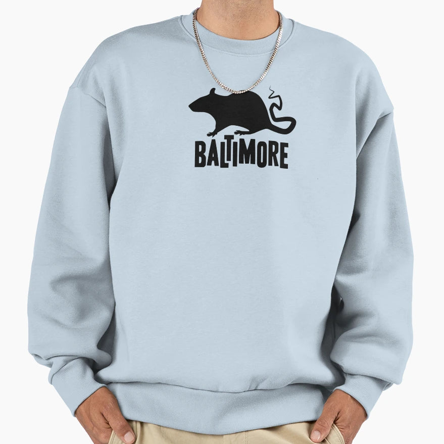 Baltimore Rat Sweatshirt - Unique Graphic Men Women - T-Shirt, Sweatshirt, Hoodie