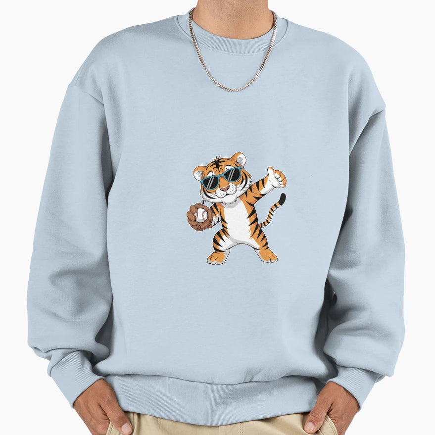 Tiger Shades Animal Sweatshirt - Casual Everyday Wear for Adults - T-Shirt, Sweatshirt, Hoodie