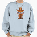 Texas Cowboy Hat Boot Combo Sweatshirt - Unique Graphic Unisex - T-Shirt, Sweatshirt, Hoodie