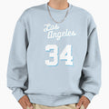 Los Angeles 2021 Blue Jersey Shaq Sweatshirt - Novelty Apparel for Adults - T-Shirt, Sweatshirt, Hoodie