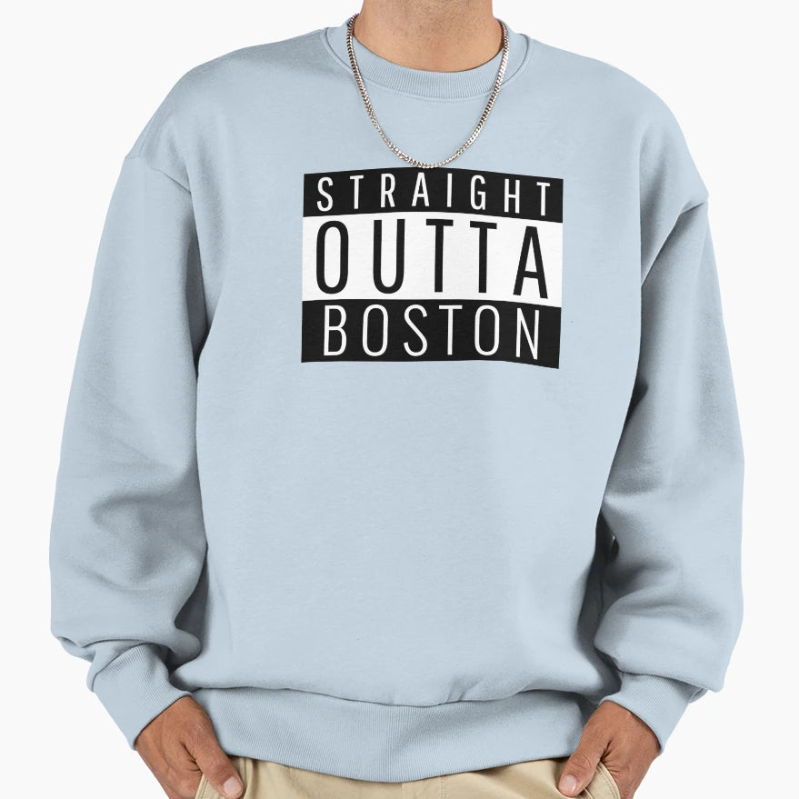Straight Outta Boston Lincolnshire Sweatshirt - Graphic Print Men Women - T-Shirt, Sweatshirt, Hoodie