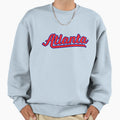 Atlanta Ga Sports Script Logo Red Sweatshirt - Trendy Graphic Men Women - T-Shirt, Sweatshirt, Hoodie