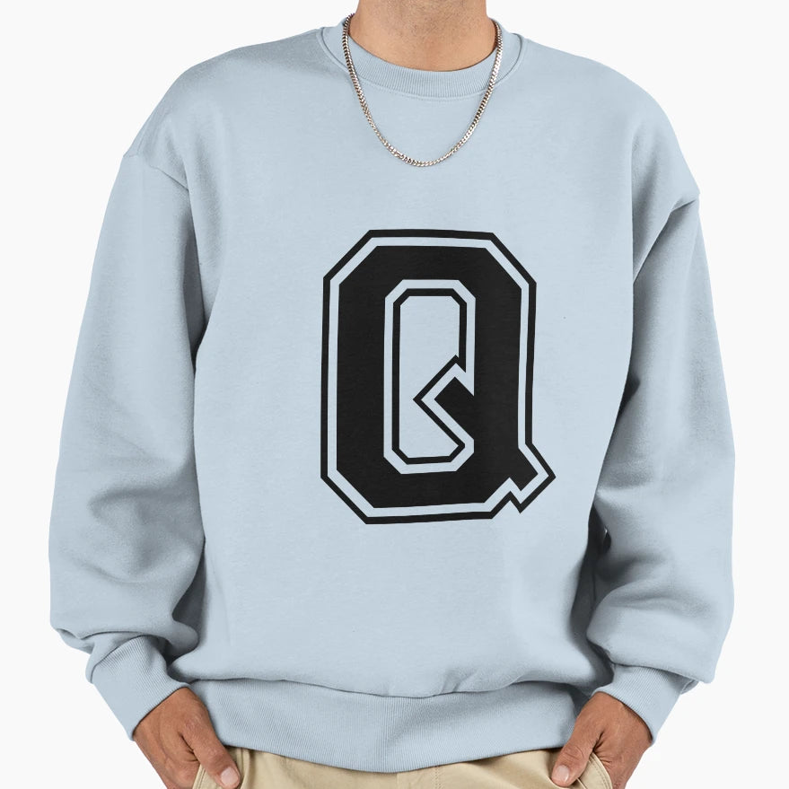 Letter Q Sweatshirt - Aesthetic Graphic Unisex - T-Shirt, Sweatshirt, Hoodie
