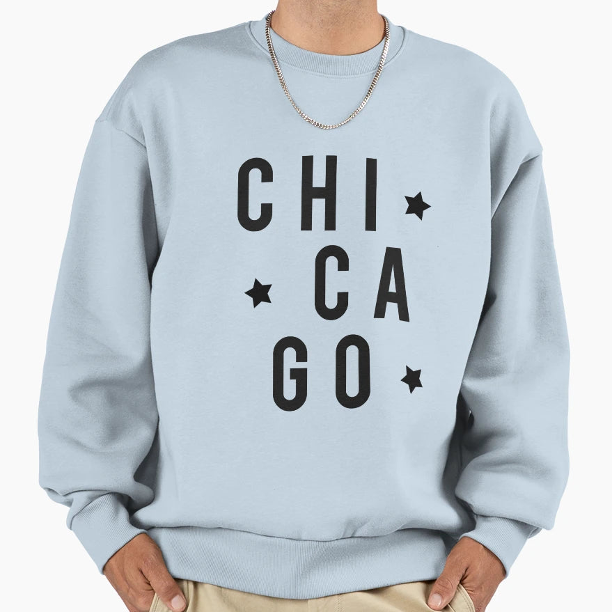 Chicago Stars Black Sweatshirt - Trendy Graphic Men Women - T-Shirt, Sweatshirt, Hoodie