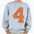 Number 4 Orange Six Sports Number 4 Sweatshirt - Minimalist Print Men Women - T-Shirt, Sweatshirt, Hoodie