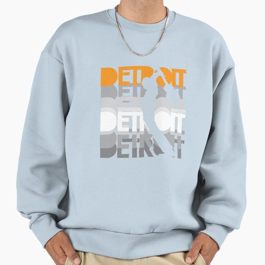 Detroit Guitar Smash Sweatshirt - Trendy Graphic Men Women - T-Shirt, Sweatshirt, Hoodie
