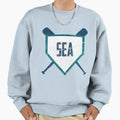 Seattle Abbreviation Baseball Sweatshirt - Casual Everyday Wear Unisex - T-Shirt, Sweatshirt, Hoodie