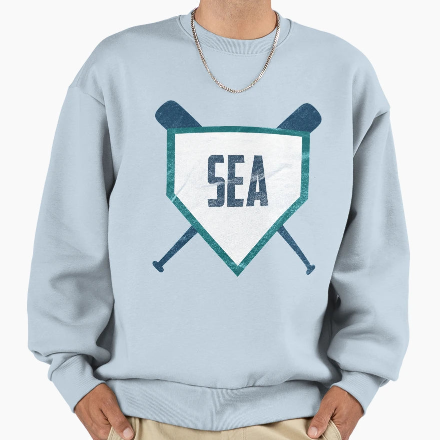 Seattle Abbreviation Baseball Sweatshirt - Casual Everyday Wear Unisex - T-Shirt, Sweatshirt, Hoodie