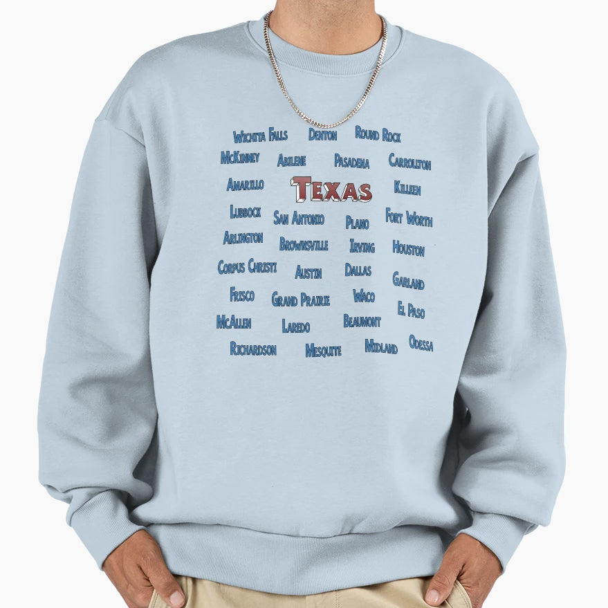 Texas Sweatshirt - Streetwear Style for Adults - T-Shirt, Sweatshirt, Hoodie