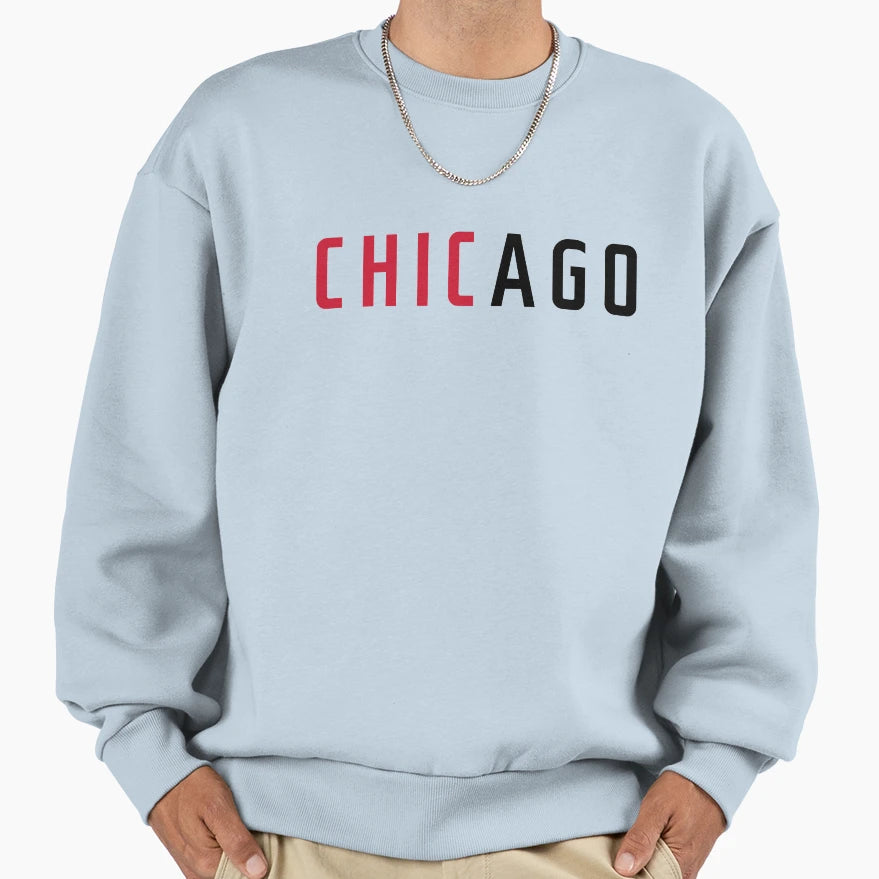 Chicago Sweatshirt - Graphic Print for Adults - T-Shirt, Sweatshirt, Hoodie