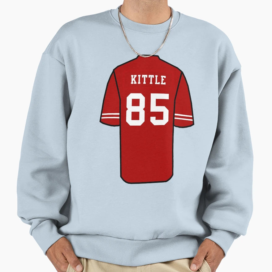 Kittle Jersey Red Sweatshirt - Minimalist Print Men Women - T-Shirt, Sweatshirt, Hoodie