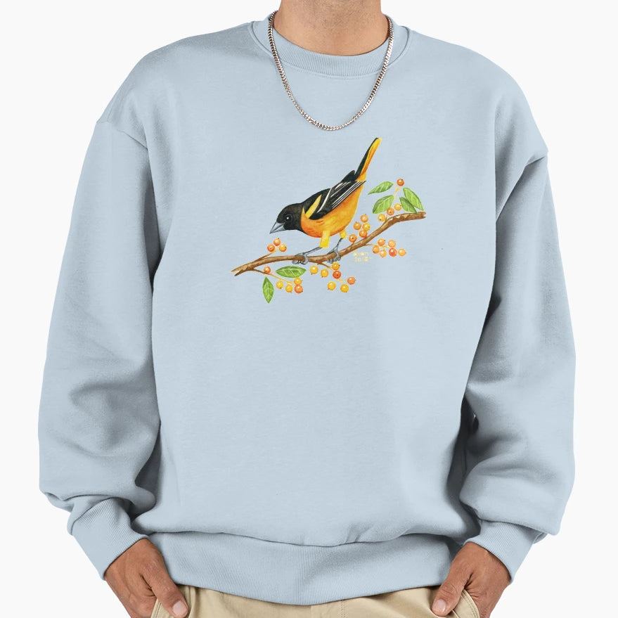 Baltimore Oriole Sweatshirt - Custom Art Print Men Women - T-Shirt, Sweatshirt, Hoodie