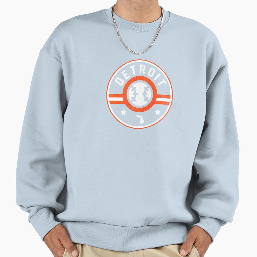 Detroit Baseball Stars And Stripes Sweatshirt - Minimalist Print Unisex - T-Shirt, Sweatshirt, Hoodie
