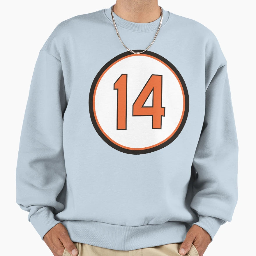 Mike Bordick 14 Jersey Number Sweatshirt - Streetwear Style Unisex - T-Shirt, Sweatshirt, Hoodie