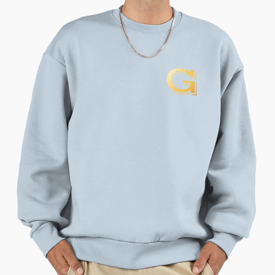 Gold Monogram Initial Letter G Sweatshirt - Minimalist Print for Adults - T-Shirt, Sweatshirt, Hoodie