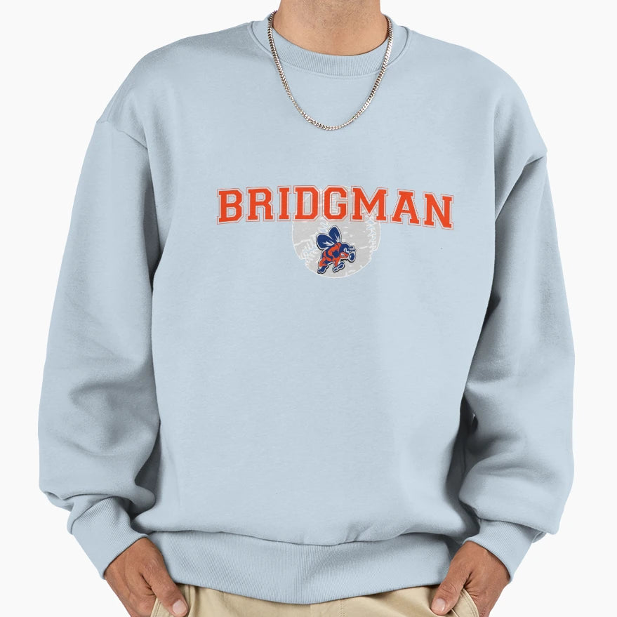 Orange Bridgman Bees Baseball Sweatshirt - Unique Graphic Unisex - T-Shirt, Sweatshirt, Hoodie