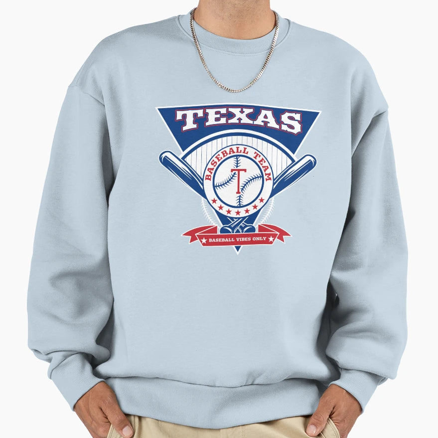 Baseball Vibes Only Teacher Sweatshirt - Minimalist Print Unisex - T-Shirt, Sweatshirt, Hoodie