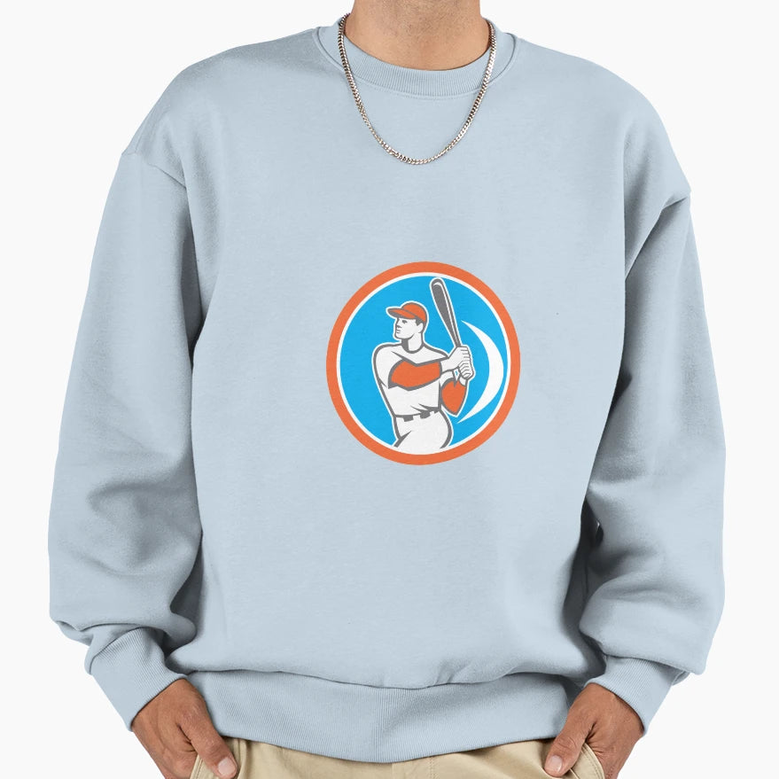 Baseball Batter Hitter Bat Circle Sweatshirt - Novelty Apparel for Adults - T-Shirt, Sweatshirt, Hoodie