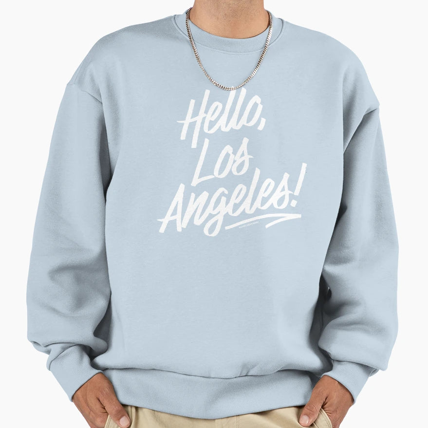 Hello Los Angeles Sweatshirt - Unique Graphic for Adults - T-Shirt, Sweatshirt, Hoodie