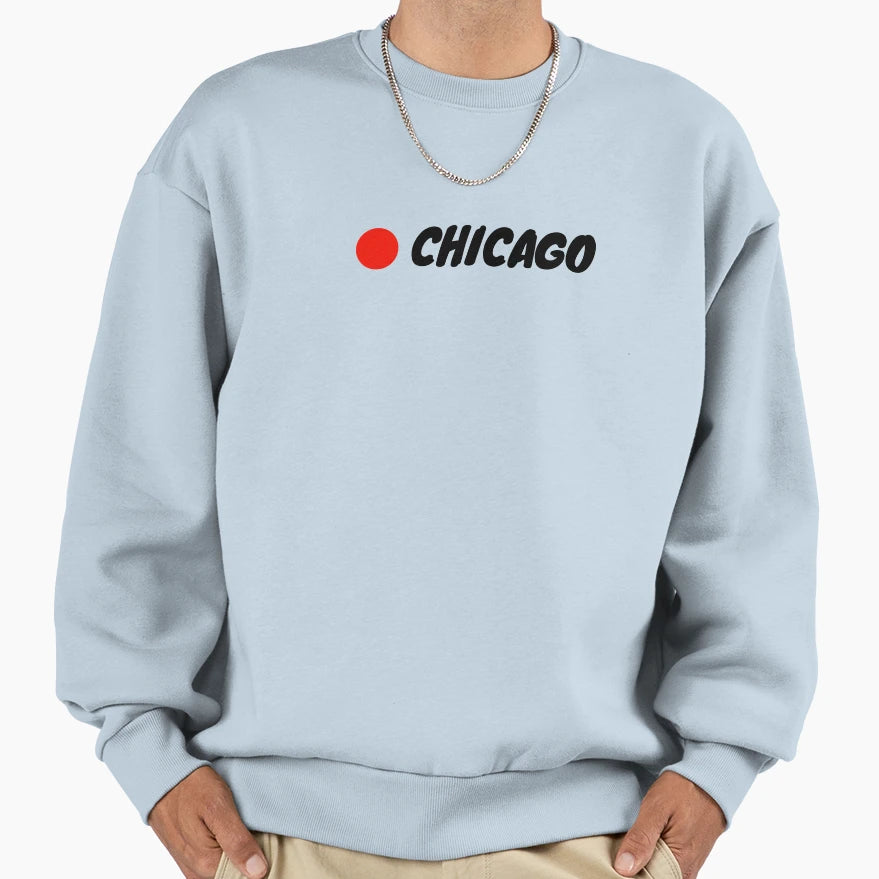 Chicago Sweatshirt - Minimalist Print Men Women - T-Shirt, Sweatshirt, Hoodie
