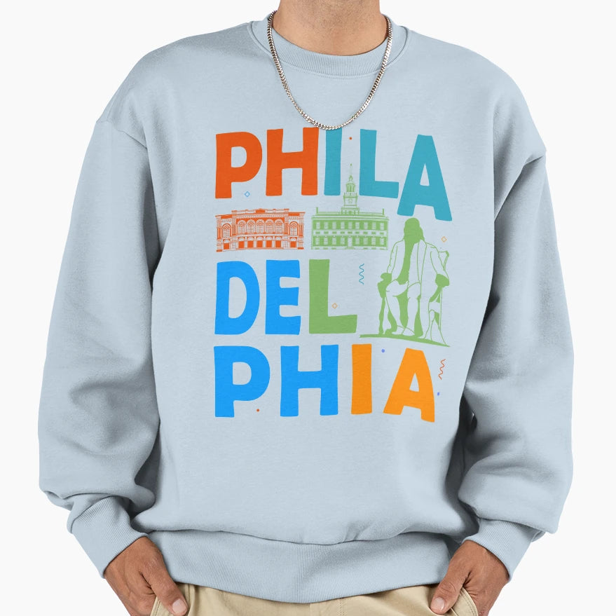 Philadelphia Pennsylvania Sweatshirt - Minimalist Print for Adults - T-Shirt, Sweatshirt, Hoodie