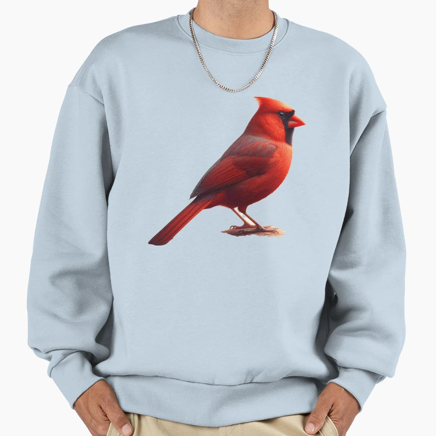 Northern Cardinal Sweatshirt - Streetwear Style for Adults - T-Shirt, Sweatshirt, Hoodie