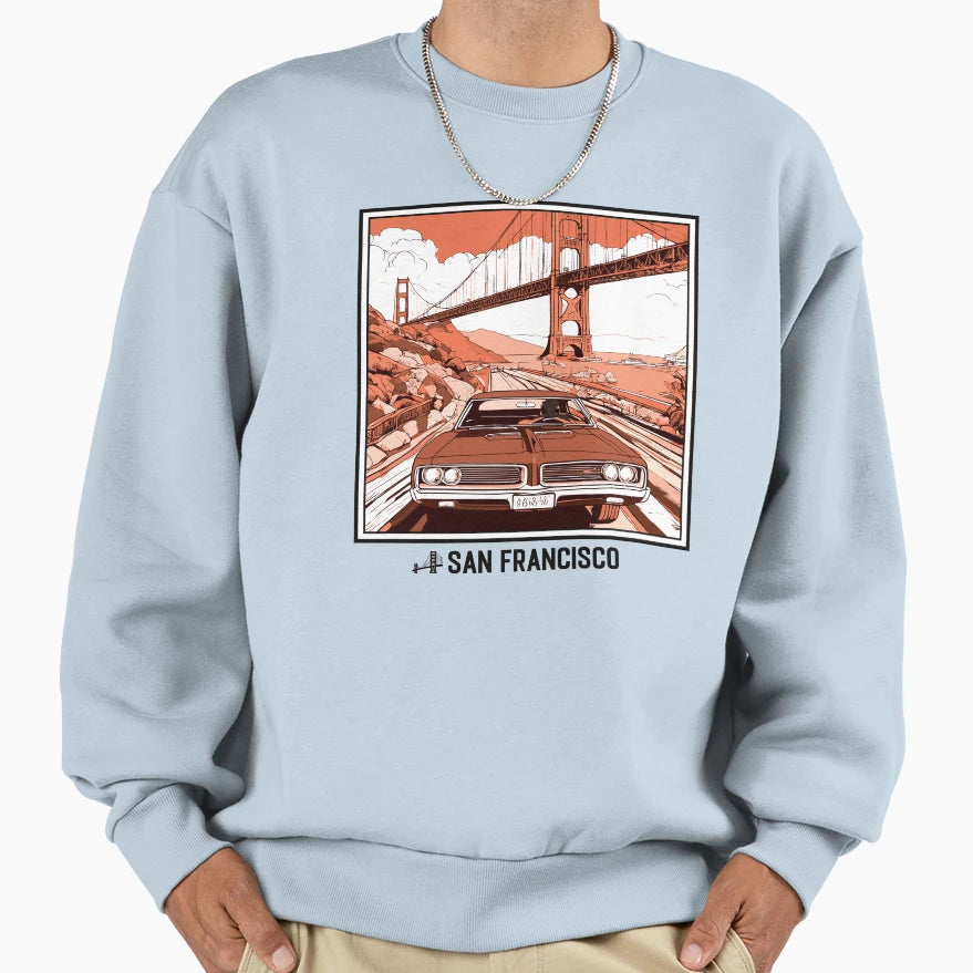 Bridge To Past San Francisco Sweatshirt - Custom Art Print Men Women - T-Shirt, Sweatshirt, Hoodie
