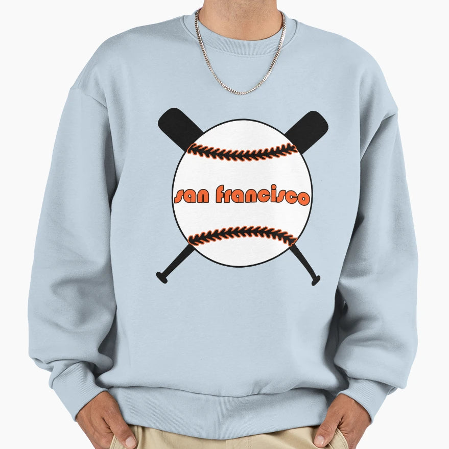 San Francisco Throwback Baseball Sweatshirt - Aesthetic Graphic Unisex - T-Shirt, Sweatshirt, Hoodie