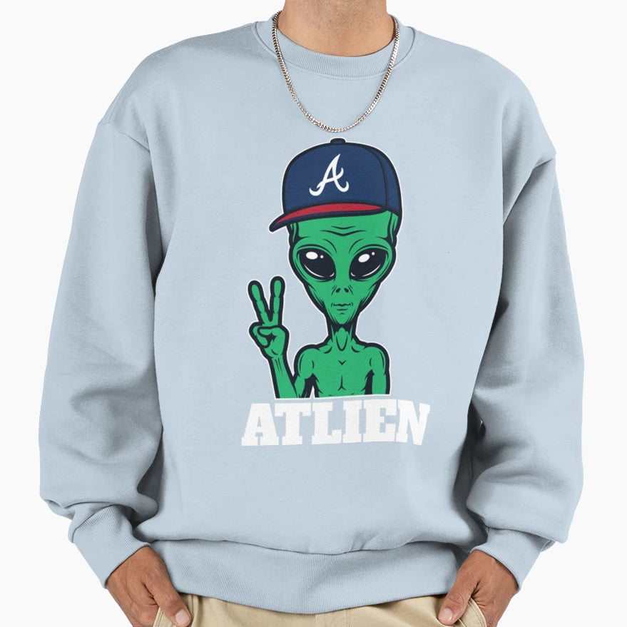 Atlanta Green Atlien Sweatshirt - Unique Graphic Men Women - T-Shirt, Sweatshirt, Hoodie