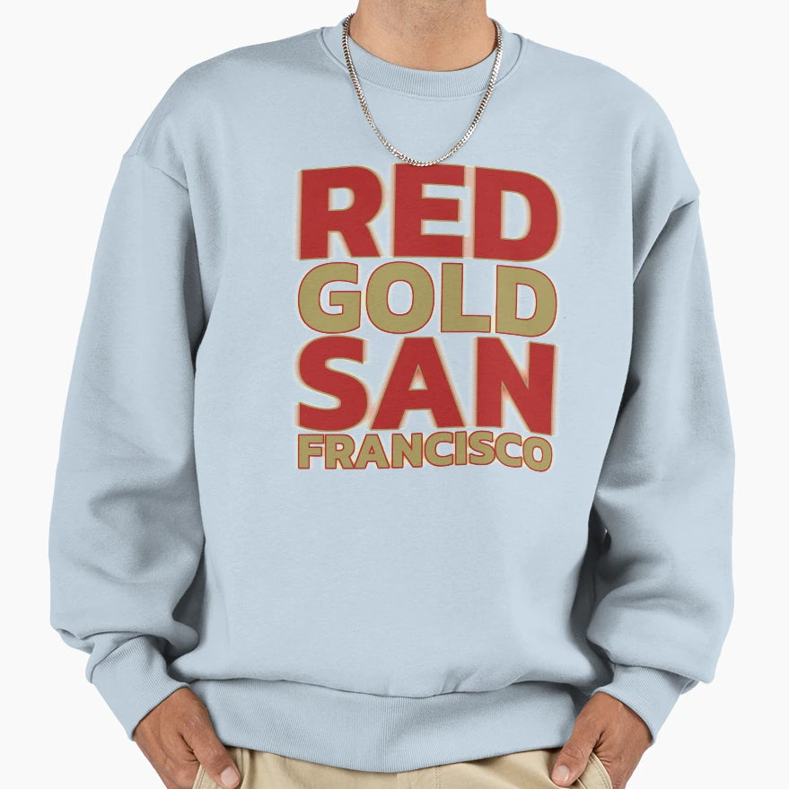 San Francisco Red Gold Champions Sweatshirt - Aesthetic Graphic for Adults - T-Shirt, Sweatshirt, Hoodie