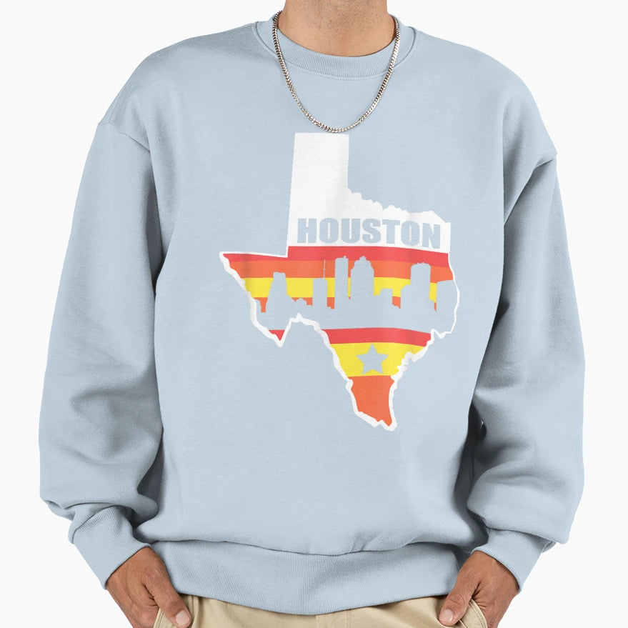 Houston Texas Sweatshirt - Casual Everyday Wear Unisex - T-Shirt, Sweatshirt, Hoodie