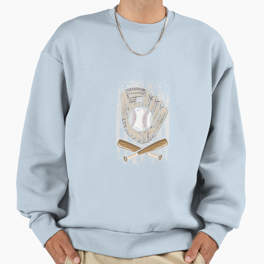 Baseball Sweatshirt - Aesthetic Graphic for Adults - T-Shirt, Sweatshirt, Hoodie