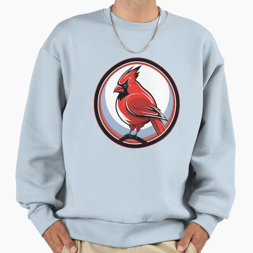 Red Cardinal Bird Sweatshirt - Aesthetic Graphic for Adults - T-Shirt, Sweatshirt, Hoodie