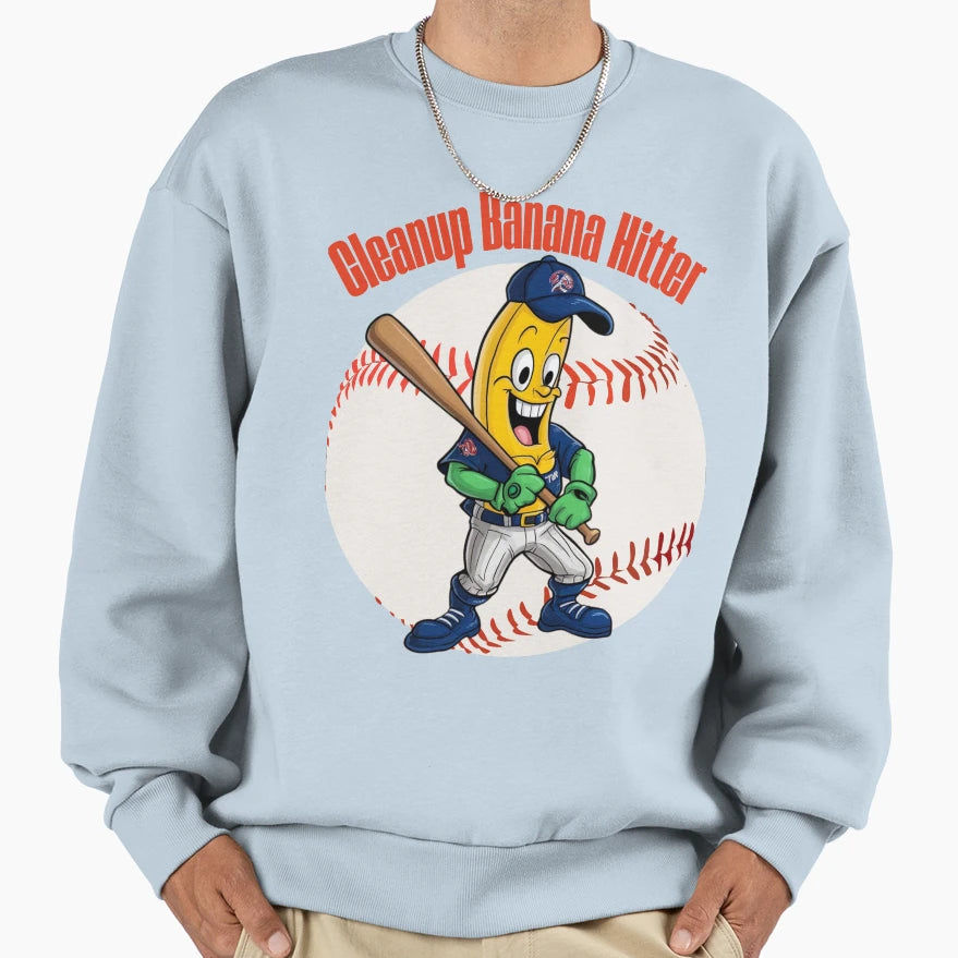 Banana Baseball Sweatshirt - Unique Graphic Unisex - T-Shirt, Sweatshirt, Hoodie