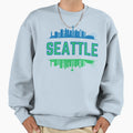 Blue And Green Seattle Skyline Sweatshirt - Custom Art Print for Adults - T-Shirt, Sweatshirt, Hoodie