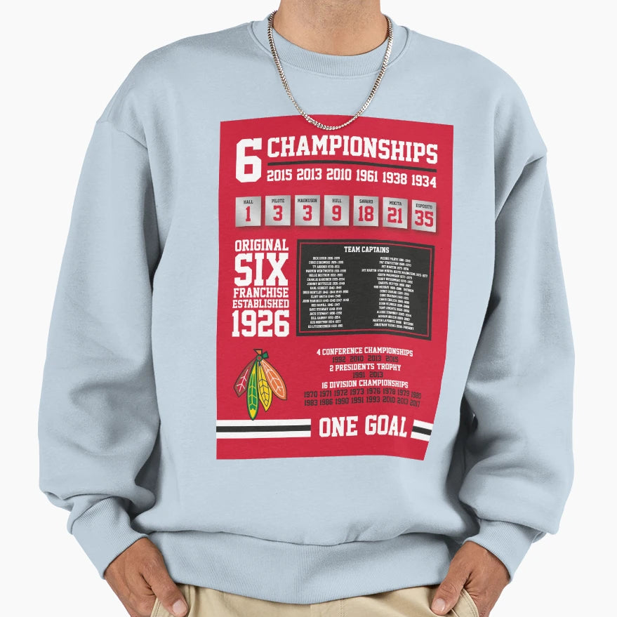 Chicago Blackhawks Inspired Sweatshirt - Casual Everyday Wear Men Women - T-Shirt, Sweatshirt, Hoodie