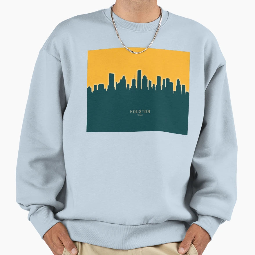 Houston Texas Skyline Sweatshirt - Streetwear Style Men Women - T-Shirt, Sweatshirt, Hoodie