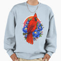 Red Cardinal Bird Sweatshirt - Minimalist Print for Adults - T-Shirt, Sweatshirt, Hoodie