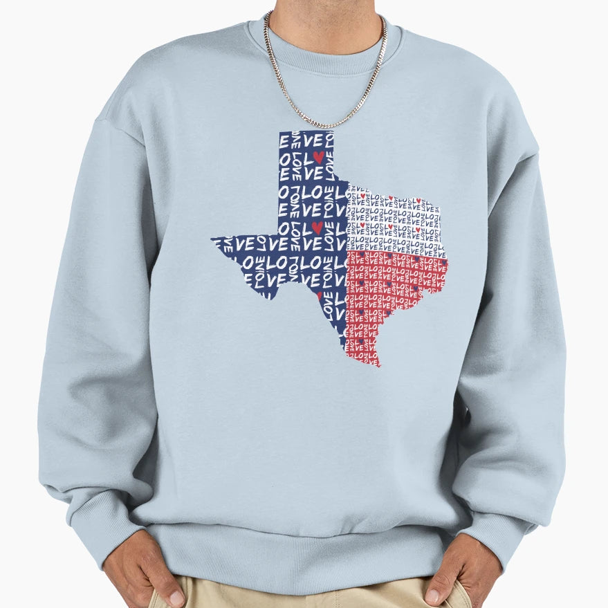 All Love Texas Sweatshirt - Fun Novelty Design Unisex - T-Shirt, Sweatshirt, Hoodie