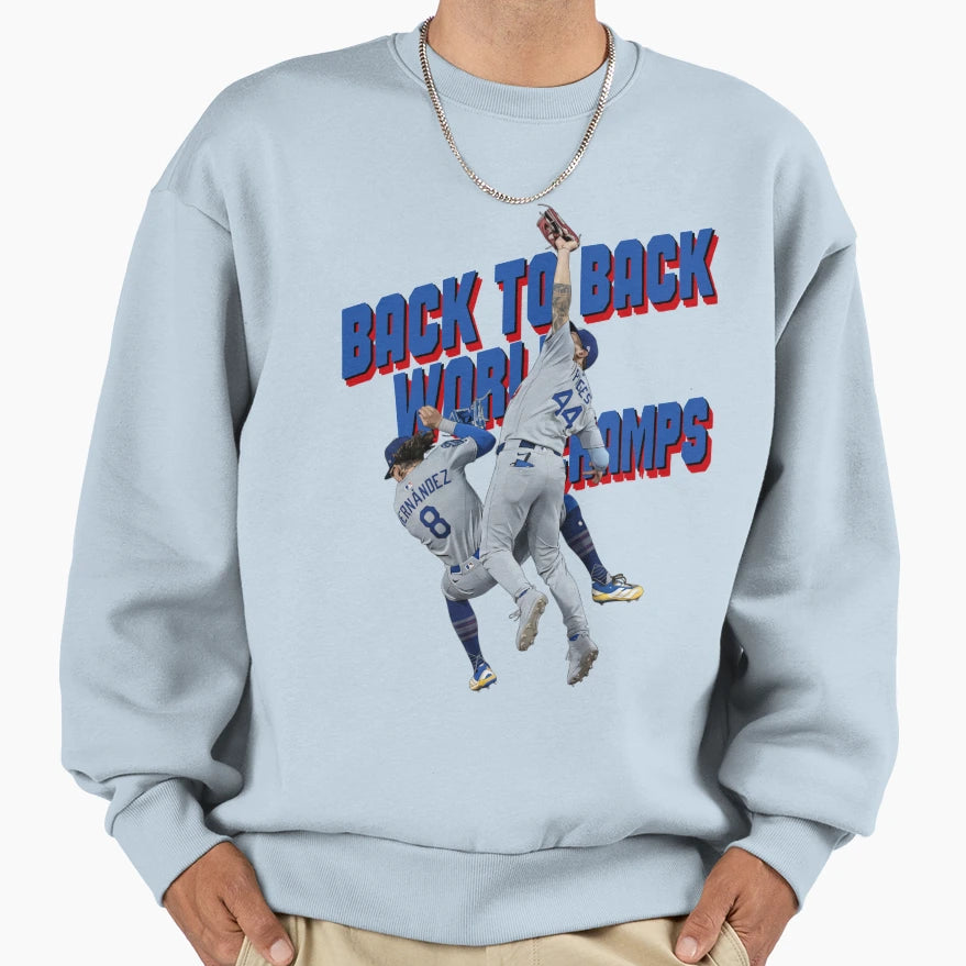 Baseball Champions Back To Back Sweatshirt - Custom Art Print Men Women - T-Shirt, Sweatshirt, Hoodie