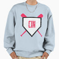 Cincinnati Abbreviation Baseball Sweatshirt - Novelty Apparel for Adults - T-Shirt, Sweatshirt, Hoodie