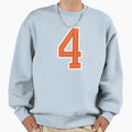 Sports Number 4 Jersey Four Orange Sweatshirt - Streetwear Style Unisex - T-Shirt, Sweatshirt, Hoodie