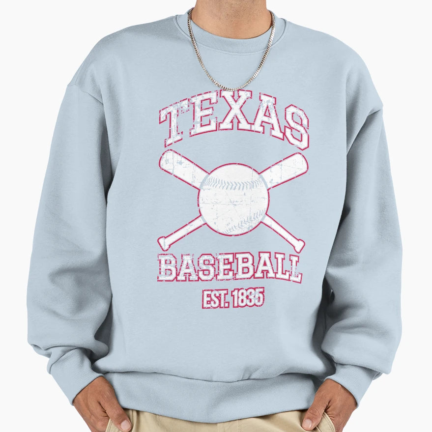 Texas Baseball Team I Sweatshirt - Streetwear Style Men Women - T-Shirt, Sweatshirt, Hoodie