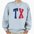 Texas State Abbreviation Sweatshirt - Fun Novelty Design for Adults - T-Shirt, Sweatshirt, Hoodie