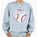 Braves Baseball Heart Sweatshirt - Graphic Print Men Women - T-Shirt, Sweatshirt, Hoodie
